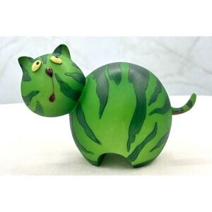 Home Grown by Enesco Watermelon Cat Figurine 2007 3" 4008116 Resin No Box